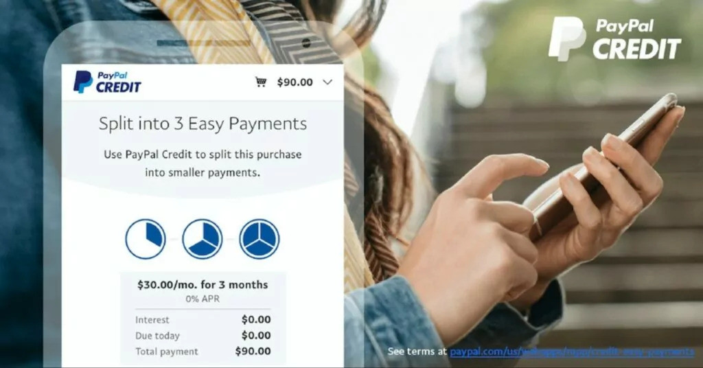 Pagamento in 3 rate, senza interessi, con PayPal